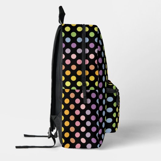 Rainbow Polka Dots Pattern Bedrukte Rugzak (Links)