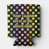 Rainbow Polka Dots Pattern Blikjeskoeler (Achterkant)