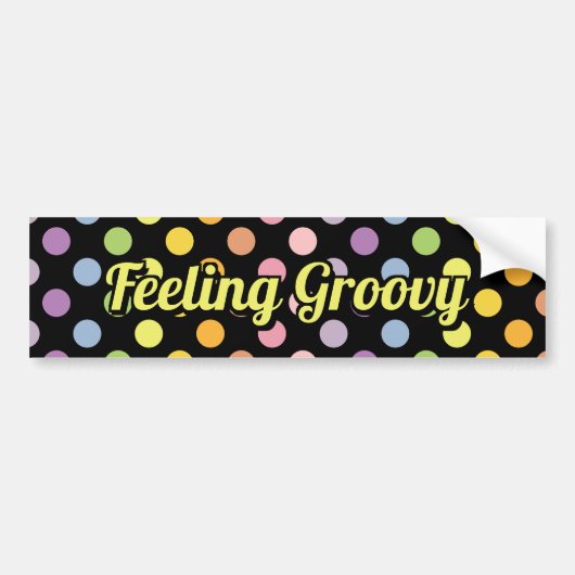 Rainbow Polka Dots Pattern Bumpersticker (Voorkant)