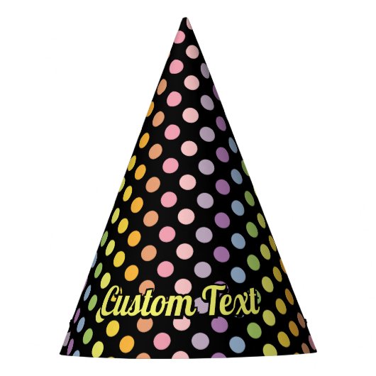 Rainbow Polka Dots Pattern Feesthoedjes (Voorkant)