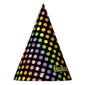Rainbow Polka Dots Pattern Feesthoedjes (Links)