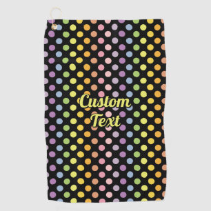 Rainbow Polka Dots Pattern Golfhanddoek