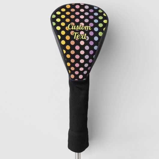Rainbow Polka Dots Pattern Golfheadcover (Voorkant)