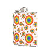 Rainbow Polka Dots Pattern Heupfles (Links)