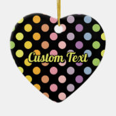 Rainbow Polka Dots Pattern Keramisch Ornament (Voorkant)