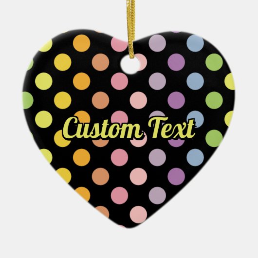 Rainbow Polka Dots Pattern Keramisch Ornament (Voorkant)