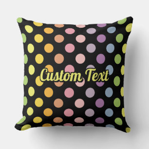 Rainbow Polka Dots Pattern Kussen