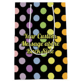 Rainbow Polka Dots Pattern Medium Cadeauzakje (Achterkant)