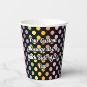 Rainbow Polka Dots Pattern Papieren Bekers (Achterkant)