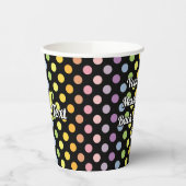 Rainbow Polka Dots Pattern Papieren Bekers (Links)