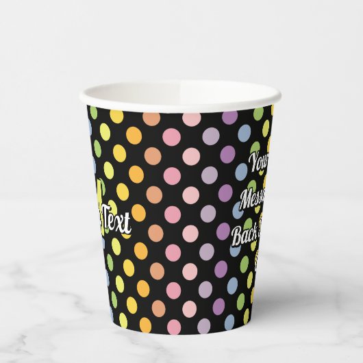Rainbow Polka Dots Pattern Papieren Bekers (Links)