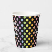 Rainbow Polka Dots Pattern Papieren Bekers (Rechts)