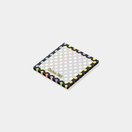 Rainbow Polka Dots Pattern Post-it® Notes (Schuin)