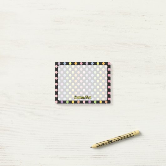 Rainbow Polka Dots Pattern Post-it® Notes (Op bureau)
