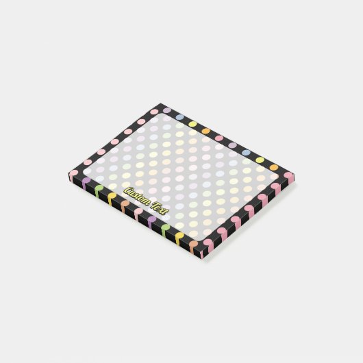 Rainbow Polka Dots Pattern Post-it® Notes (Schuin)