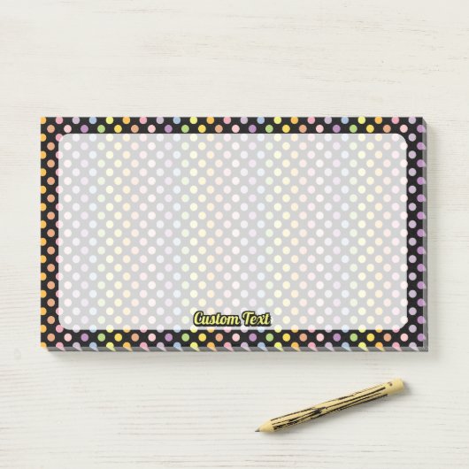 Rainbow Polka Dots Pattern Post-it® Notes (Op bureau)