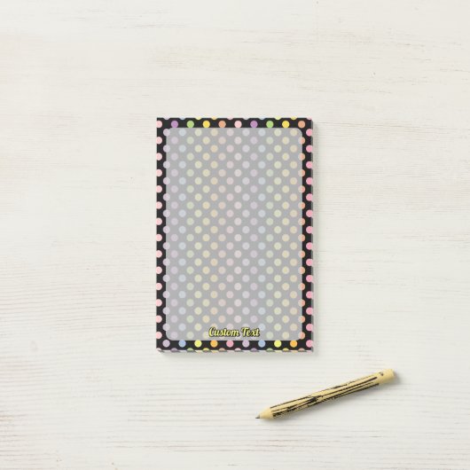 Rainbow Polka Dots Pattern Post-it® Notes (Op bureau)