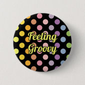 Rainbow Polka Dots Pattern Ronde Button 5,7 Cm (Voorkant)