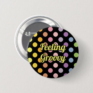Rainbow Polka Dots Pattern Ronde Button 5,7 Cm