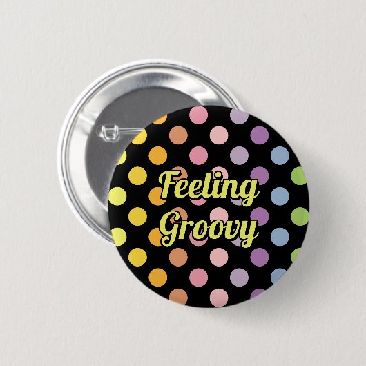 Rainbow Polka Dots Pattern Ronde Button 5,7 Cm (Voorkant /achterkant)