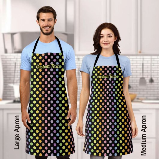 Rainbow Polka Dots Pattern Schort