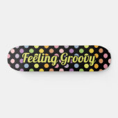 Rainbow Polka Dots Pattern Skateboard (Horizontaal)
