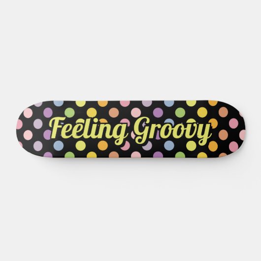 Rainbow Polka Dots Pattern Skateboard (Horizontaal)