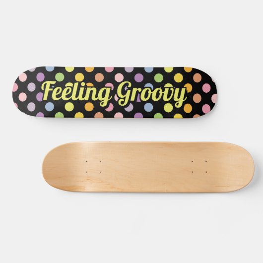 Rainbow Polka Dots Pattern Skateboard (Horizontaal)