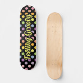 Rainbow Polka Dots Pattern Skateboard (Voorkant)