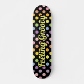 Rainbow Polka Dots Pattern Skateboard (Voorkant)
