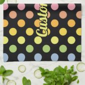 Rainbow Polka Dots Pattern Theedoek (Gevouwen)
