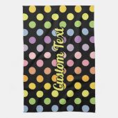 Rainbow Polka Dots Pattern Theedoek (Verticaal)
