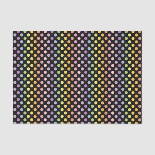 Rainbow Polka Dots Pattern Tissuepapier (Voorkant)