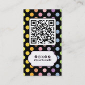 Rainbow Polka Dots Pattern Visitekaartje (Achterkant)