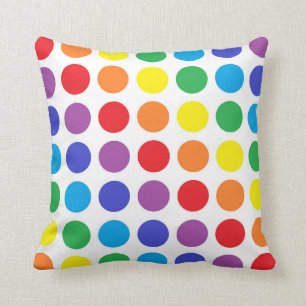 Rainbow Polka Dots Pillow Kussen