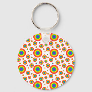 Rainbow Polka Dots Sleutelhanger