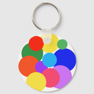 Rainbow Polka Dots Sleutelhanger