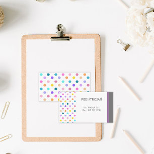 Rainbow Polka Dots Speful Colorful Visitekaartje