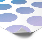 Rainbow Polka Dots White Poster (Hoek)