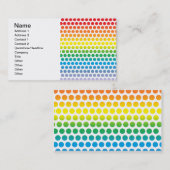 Rainbow Polka Dots White Visitekaartje (Voorkant / Achterkant)