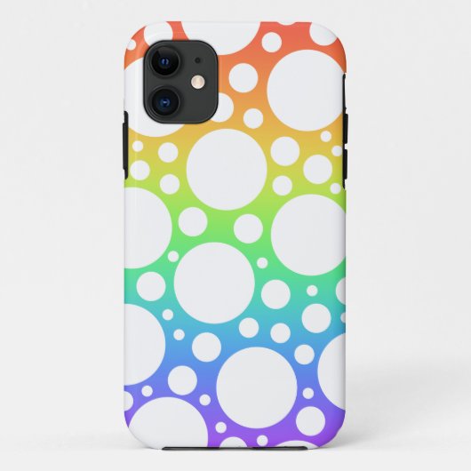 Rainbow Polka gedemonteerde iPhone Case (Achterkant)