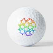 Rainbow Polka gekleurd Golfballen (Voorkant)