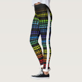 Rainbow Polkadot op zwart Kies uw eigen kleur Leggings (Links)