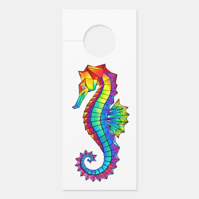 Rainbow Polygonal Seahorse (Voorkant)