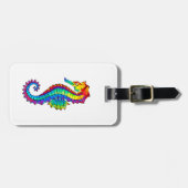 Rainbow Polygonal Seahorse Bagagelabel (Voorkant horizontaal)