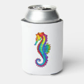 Rainbow Polygonal Seahorse Blikjeskoeler (Blikje Achterkant)