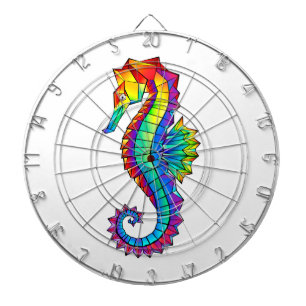 Rainbow Polygonal Seahorse Dartbord