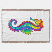 Rainbow Polygonal Seahorse Deken (Voorkant)
