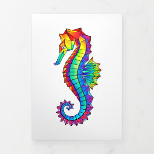 Rainbow Polygonal Seahorse Drieluik Programma