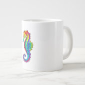 Rainbow Polygonal Seahorse Extra Grote Beker (Voorkant rechts)